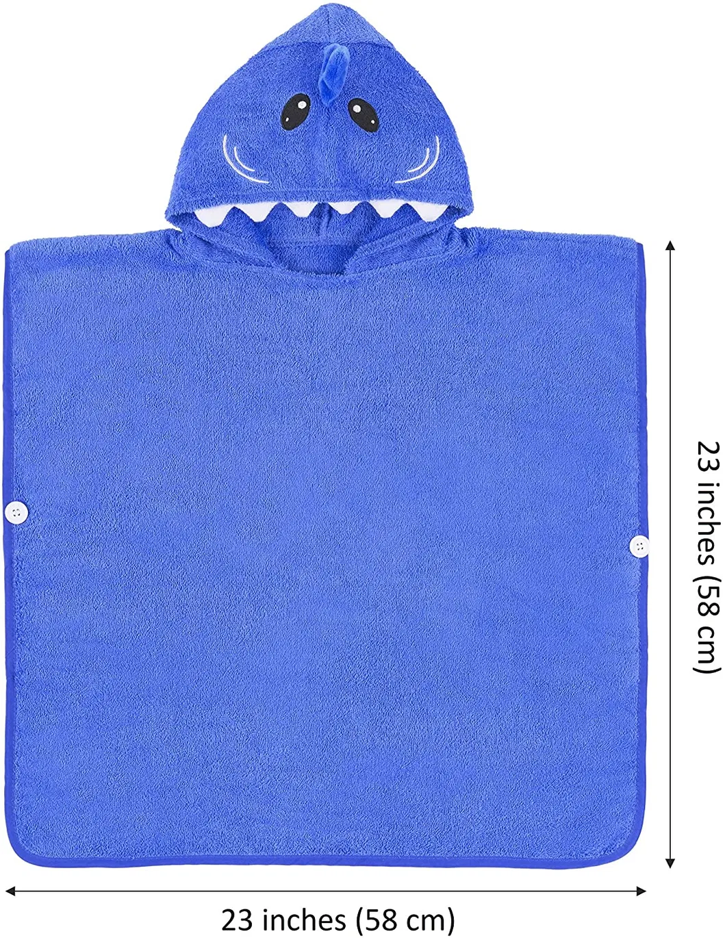 100% Cotton Hooded Towel Poncho for Kids & Toddlers at Bath, Beach, Pool