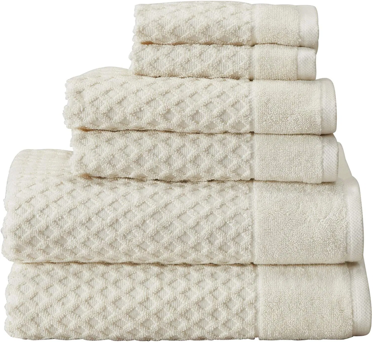 100% Cotton Luxury Absorbent Quick-Dry Textured Bath Hand Washcloths Towel