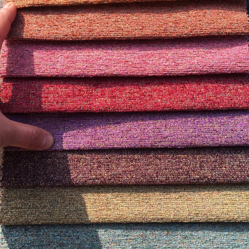 100%Polyester Chenille Sofa Fabric/Yarn Dyed Chenille Fabric (HD023)