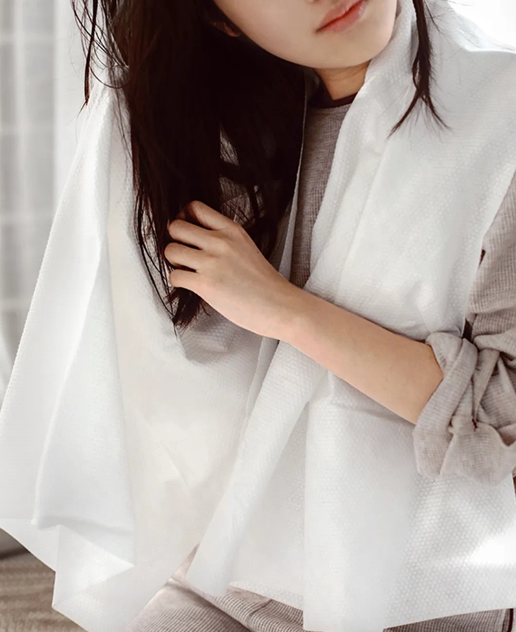 2021 Hot Sales Disposable Bath Towel 140*70cm White Disposable Hair Salon Towels