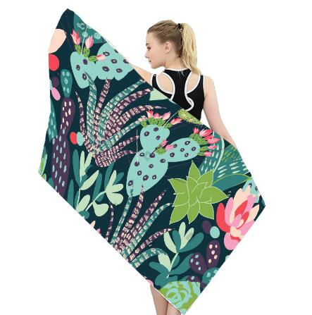 300GSM Soft Towel Custom Print Bath Towel Microfiber Beach Towel