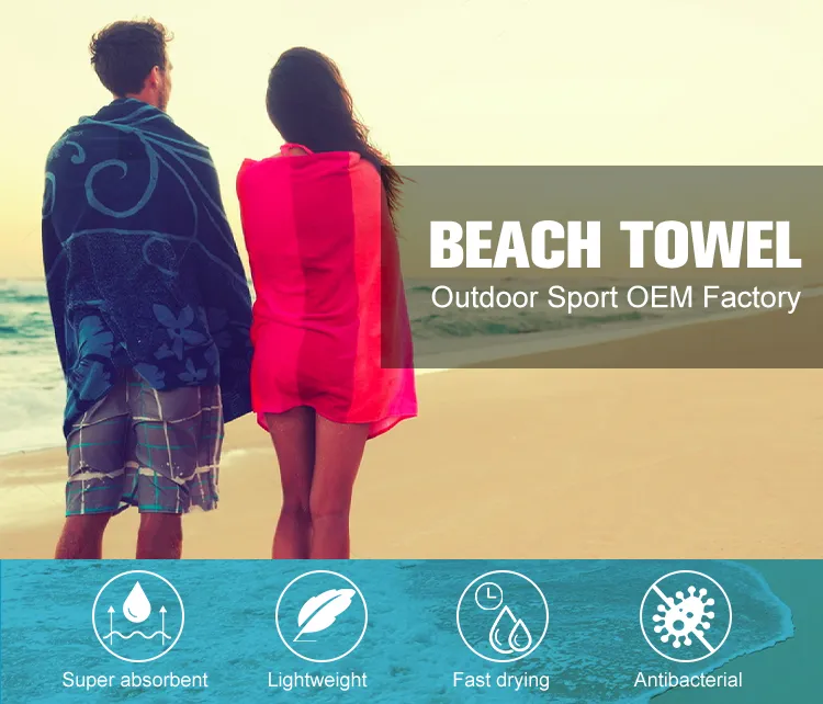 400GSM Microfiber Sand Free Double Print Waffle Beach Towel