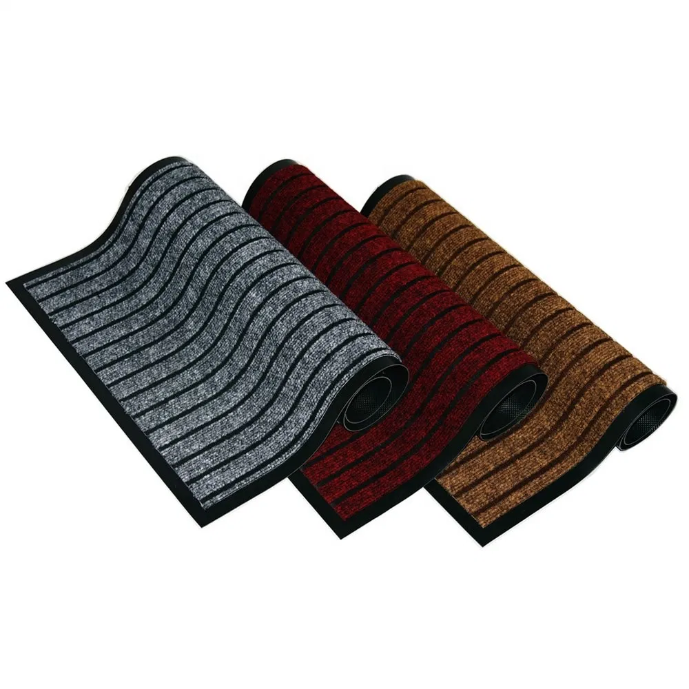 Amazon′ S Best-Selling Double Stripe Nylon Blanket Surface Anti-Skid PVC Doormat