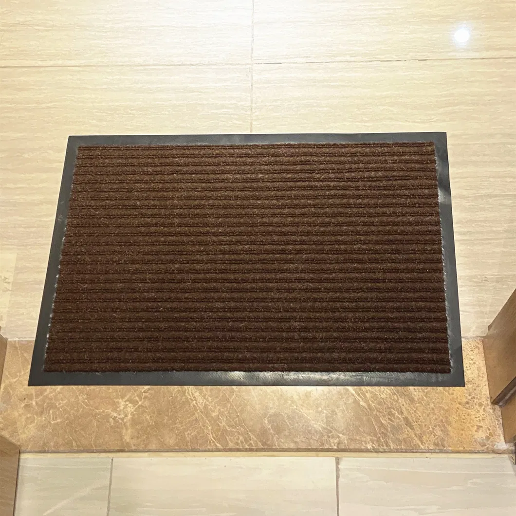 Amazon′ S Best-Selling Double Stripe Nylon Blanket Surface Anti-Skid PVC Doormat