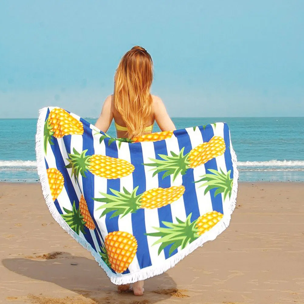 America National Flag Microfiber Circular Pool Beach Towel 300GSM