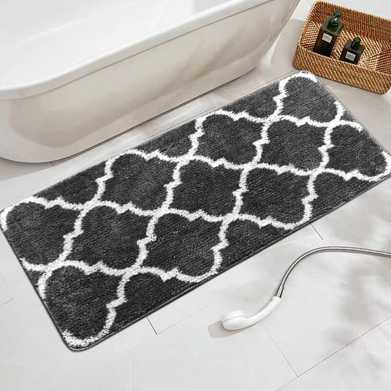 Anti Slip and Water Absorbing Rug Simple Graceful Bath Mat for Bathroom