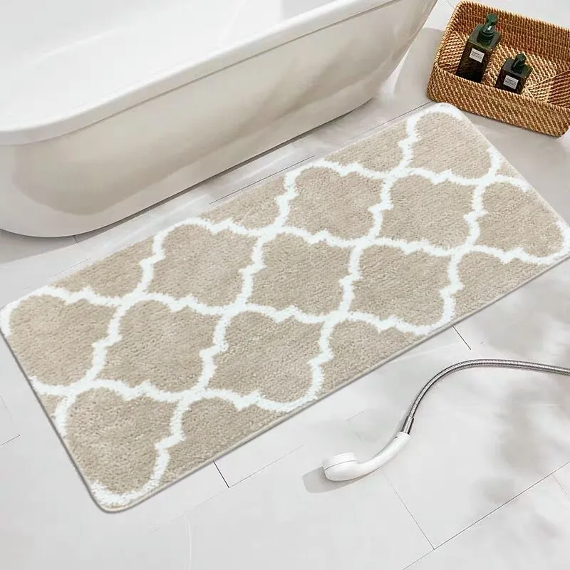 Anti Slip and Water Absorbing Rug Simple Graceful Bath Mat for Bathroom