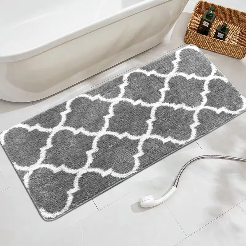 Anti Slip and Water Absorbing Rug Simple Graceful Bath Mat for Bathroom