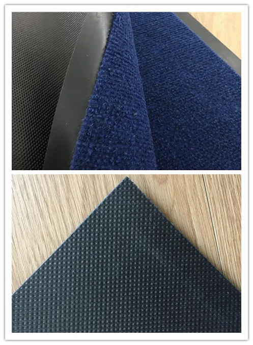Antislip Rib Strip 3D Custom Polyester Door Mat with PVC Backing
