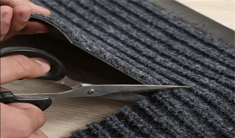 Antislip Rib Strip 3D Custom Polyester Door Mat with PVC Backing