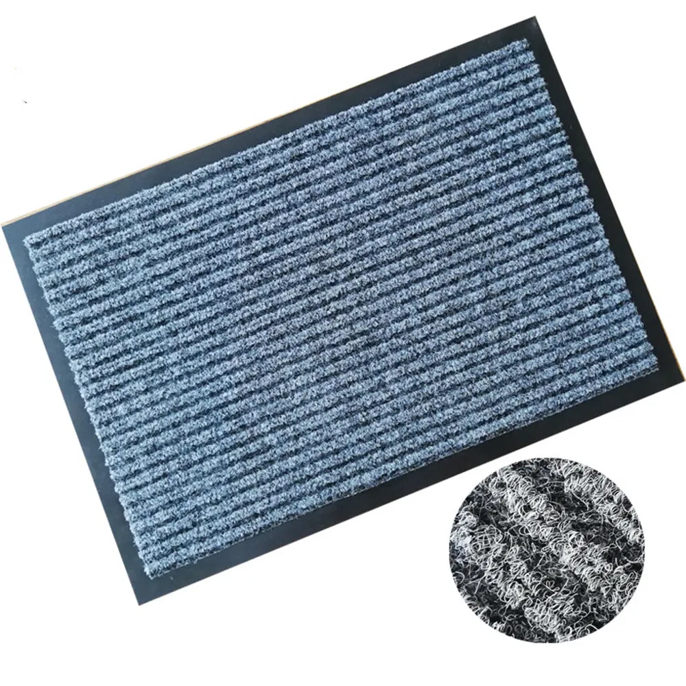 Antislip Rib Strip 3D Custom Polyester Door Mat with PVC Backing