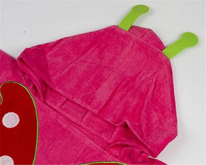 Baby Girls Children Cute Cartoon Butterfly Hooded Towel
