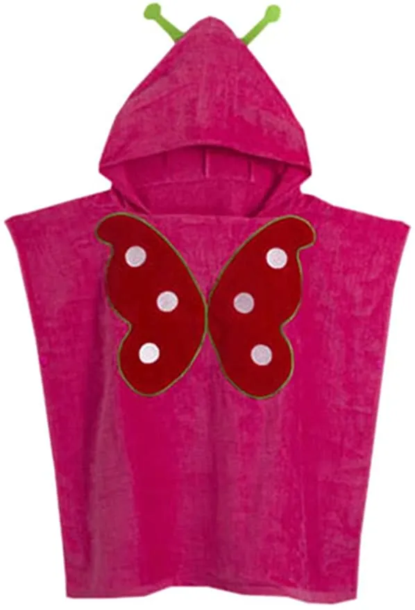 Baby Girls Children Cute Cartoon Butterfly Hooded Towel