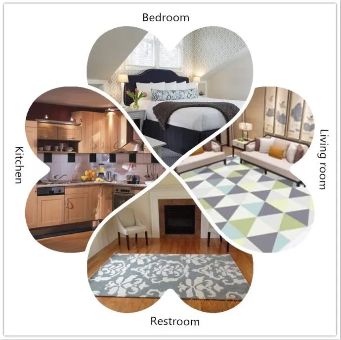 Beautiful Elegent Washable Print Custom Room Mat Kitchen Mat
