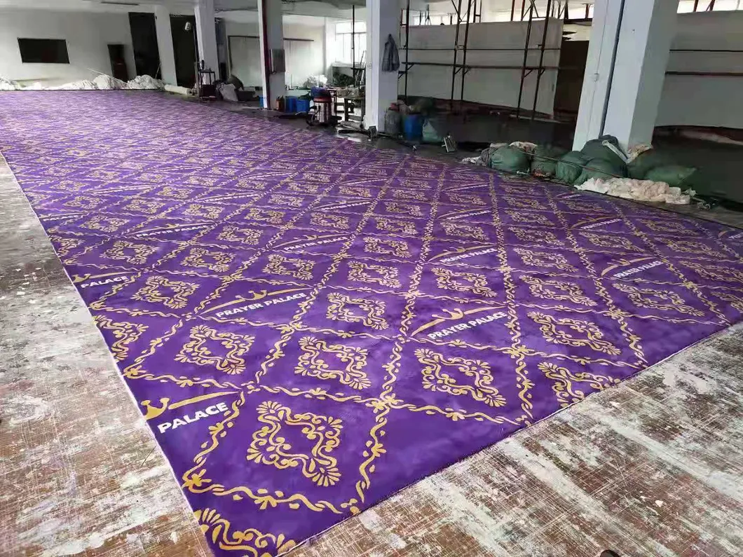 Customized Hand Tufted Calssic Versace Design Wool Carpet Tiles for Praying