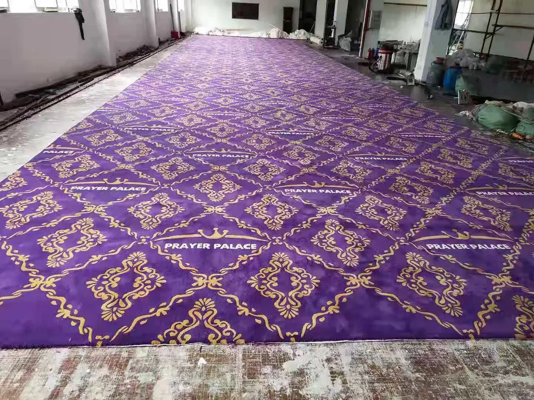 Customized Hand Tufted Calssic Versace Design Wool Carpet Tiles for Praying
