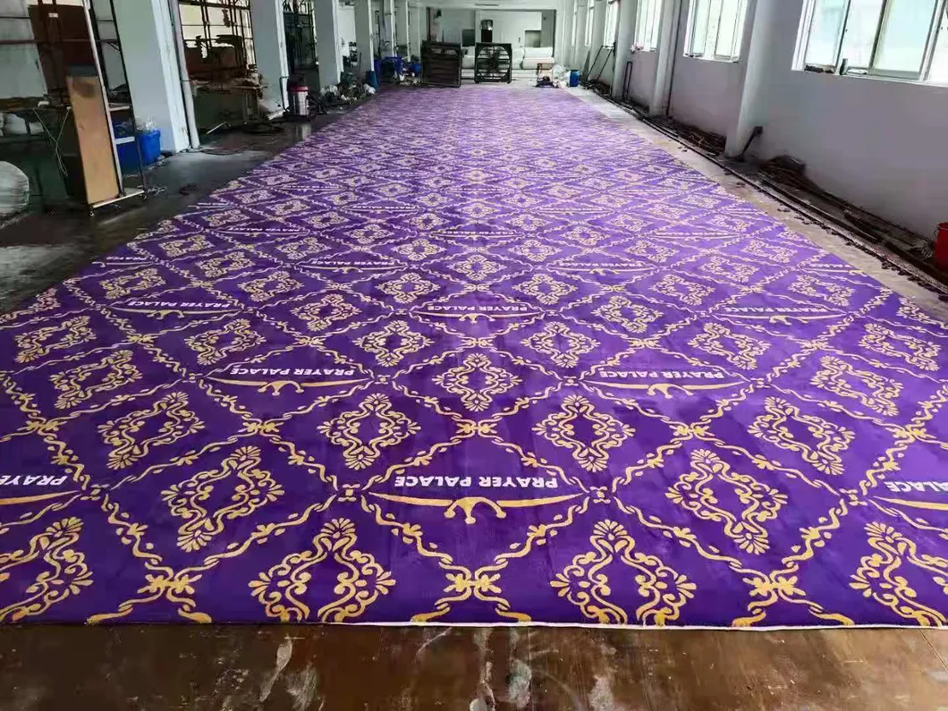 Customized Hand Tufted Calssic Versace Design Wool Carpet Tiles for Praying