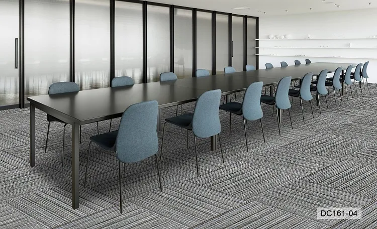 DC161 Movable Modular Soundproof Commercial Carpet Office Carpet Home Hotel Carpet Tiles PP Surface Thick Non-Woven Backing Corridor Carpet
