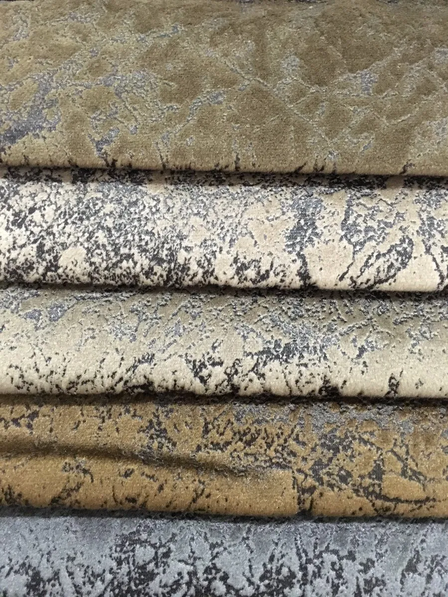 Embossed Velour for Sofa Covering and Cushion