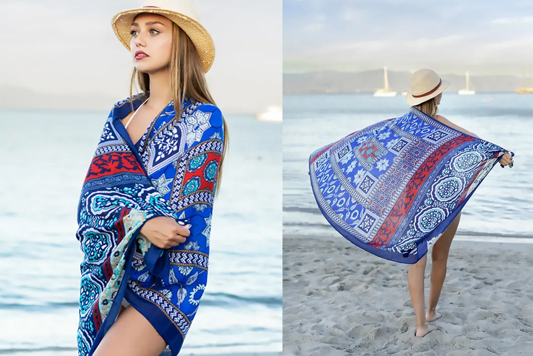 Ethnic Style Large Size Quick-Drying Beach Towel Beach Shawl