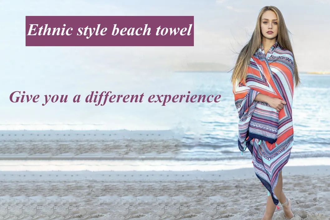 Ethnic Style Large Size Quick-Drying Beach Towel Beach Shawl