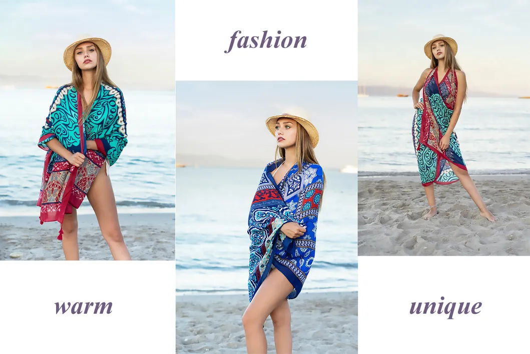Ethnic Style Large Size Quick-Drying Beach Towel Beach Shawl