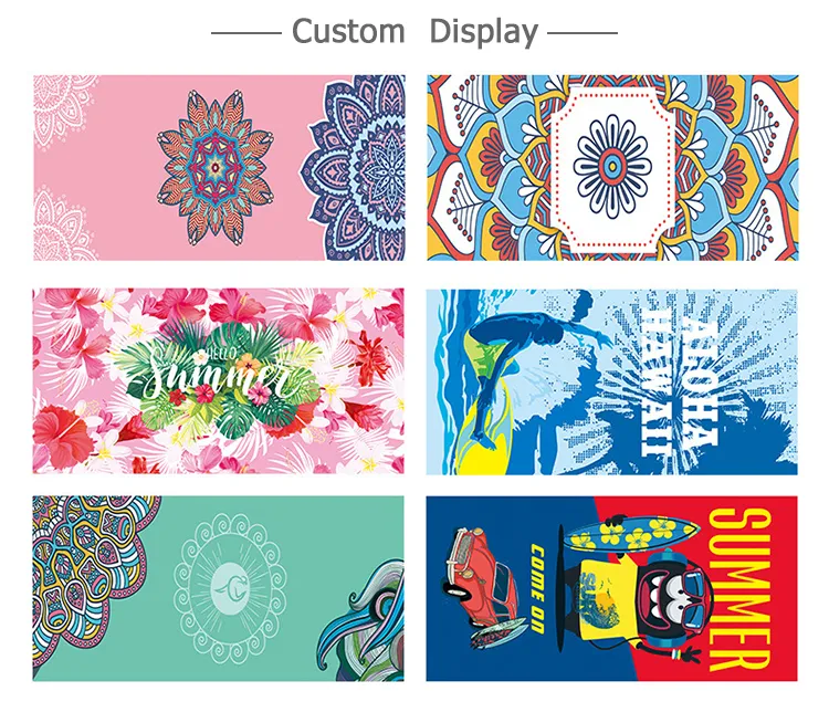 Factory Directly Customized Microfibre Kids Striped Beach Towel with Bag