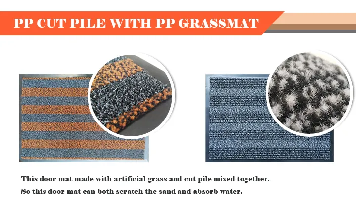 Factory Price Polypropylene Doormat Carpet with PVC Backing Outdoor Super Absorbent Doormat Prayer Anti-Slip Door Floor Bath