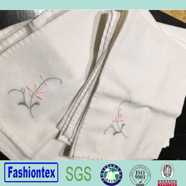 Fancy White Embroidery Table Linen Napkins