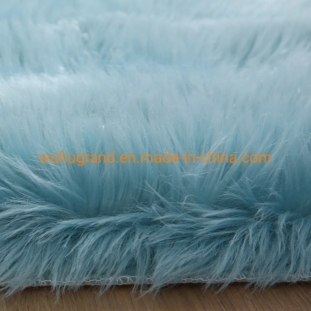 Faux Fur Rug Sheepskin Soft Fluffy Aqua Shaggy Carpet for Living Room