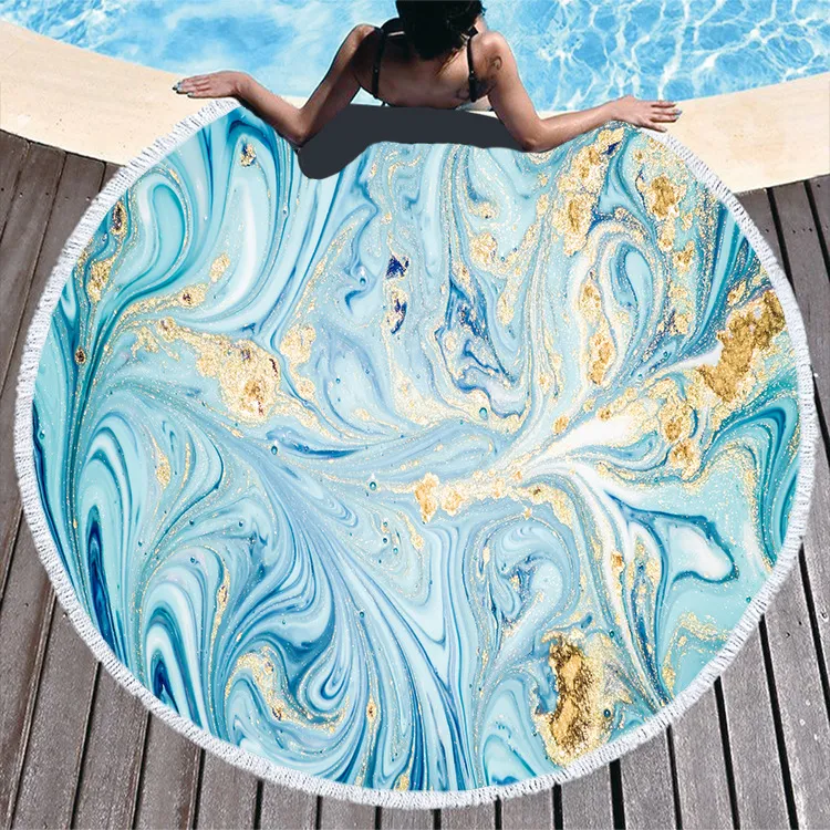 Fruits Design Mandala Custom Turkish Large Microfiber Printed Women′s Beach Towel