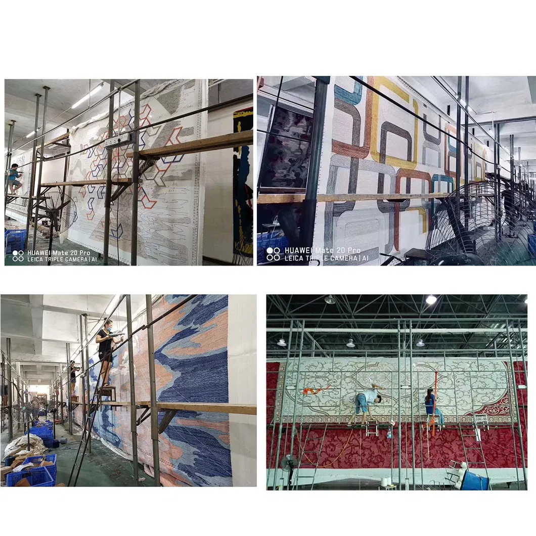 Hand Tufted Wool Versace Round Carpet with Medusa Head for Living Room Decoration