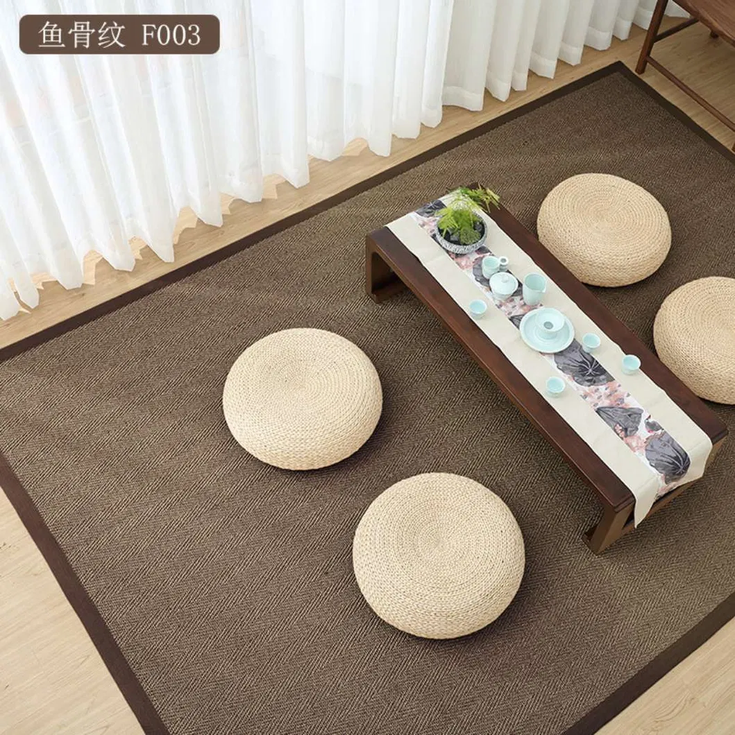 Herringbone Pattern Sisal Carpet Eco-Friendly and Stain-Resistant Carpet