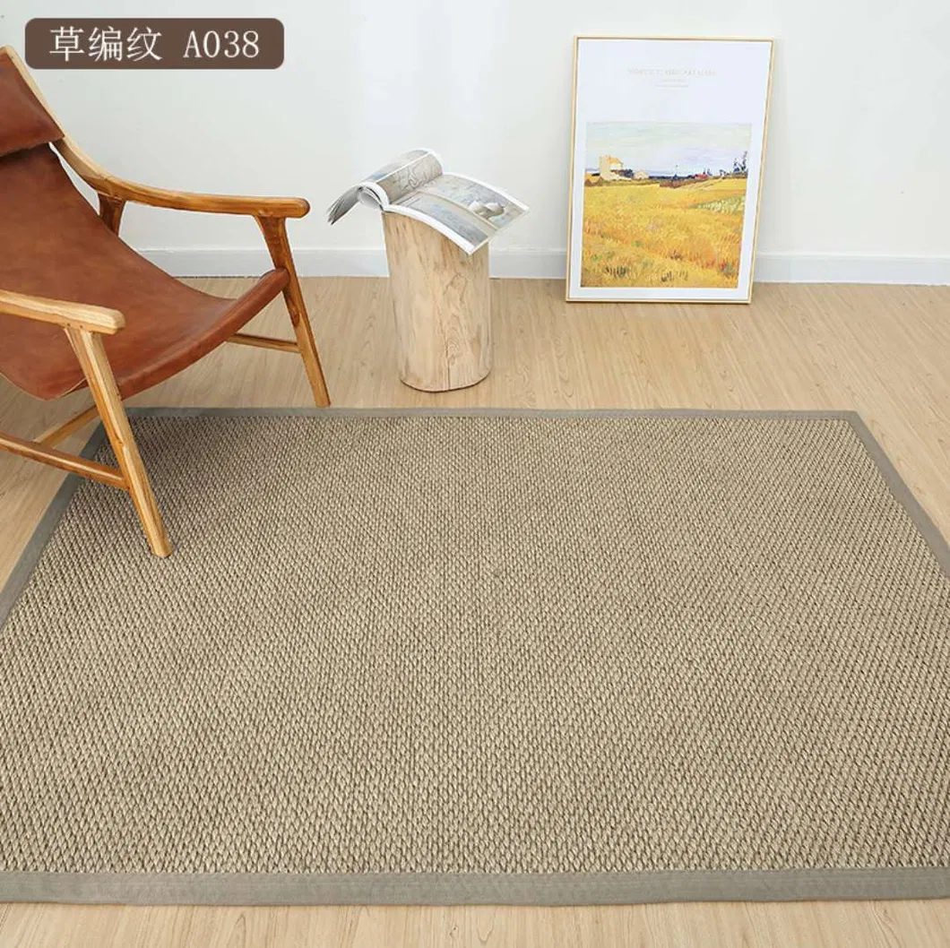Herringbone Pattern Sisal Carpet Eco-Friendly and Stain-Resistant Carpet
