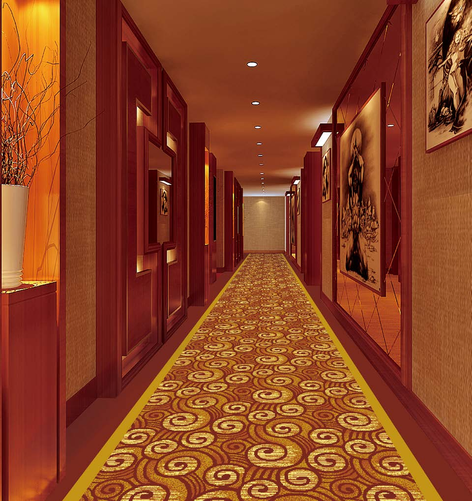 High Grade Axminster Woven Wall to Wall Wool Hotel Carpet