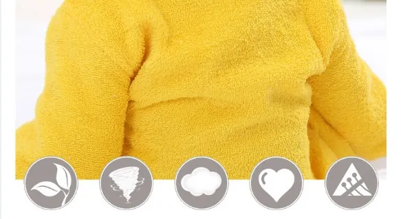 High Quality Baby Unisex Plush Soft Hooded Animal Face Bathrobe Best Selling Beach Swimming Bathrobe for 0-6 T