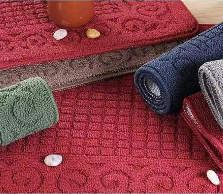High Quality Solid PP Jacquard Non Slip Latex Kitchen Indoor Mat
