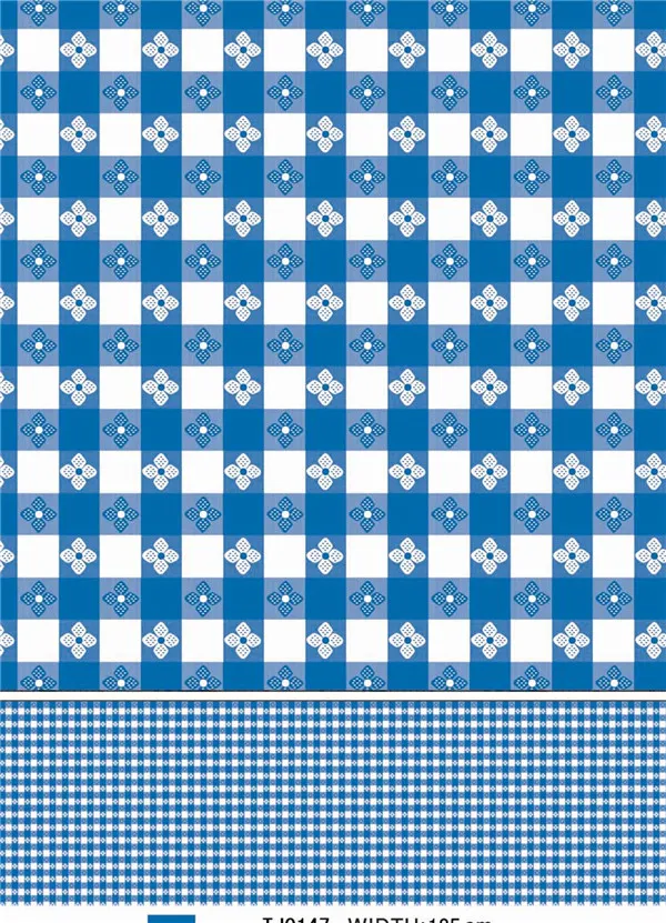Hot Sale High Quality PVC Printed Tablecloth with Backing LFGB Oko-Tex 100