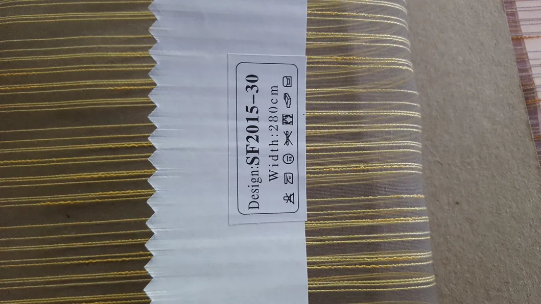 Hotel Bar Stripe Organza Voile Sheer Curtain Fabric 0082134