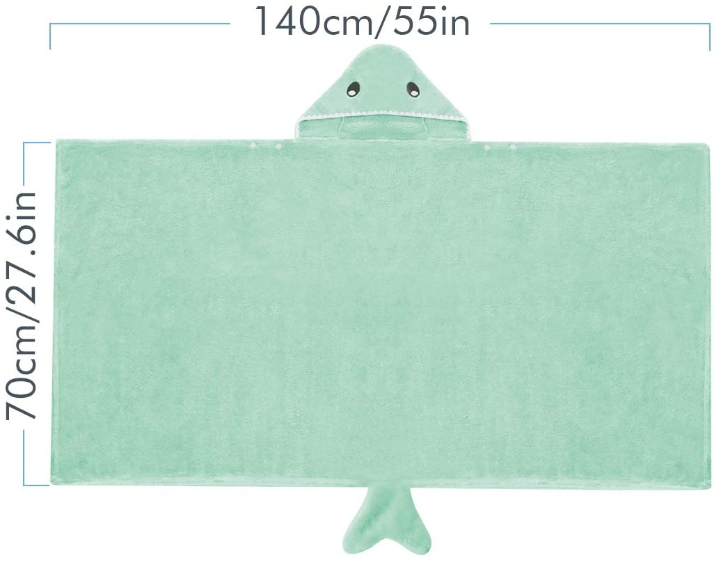 Kids Bath Towels, Premium Hooded Towel for Toddlers Highly Absorbent Coral Fleece Bathrobe