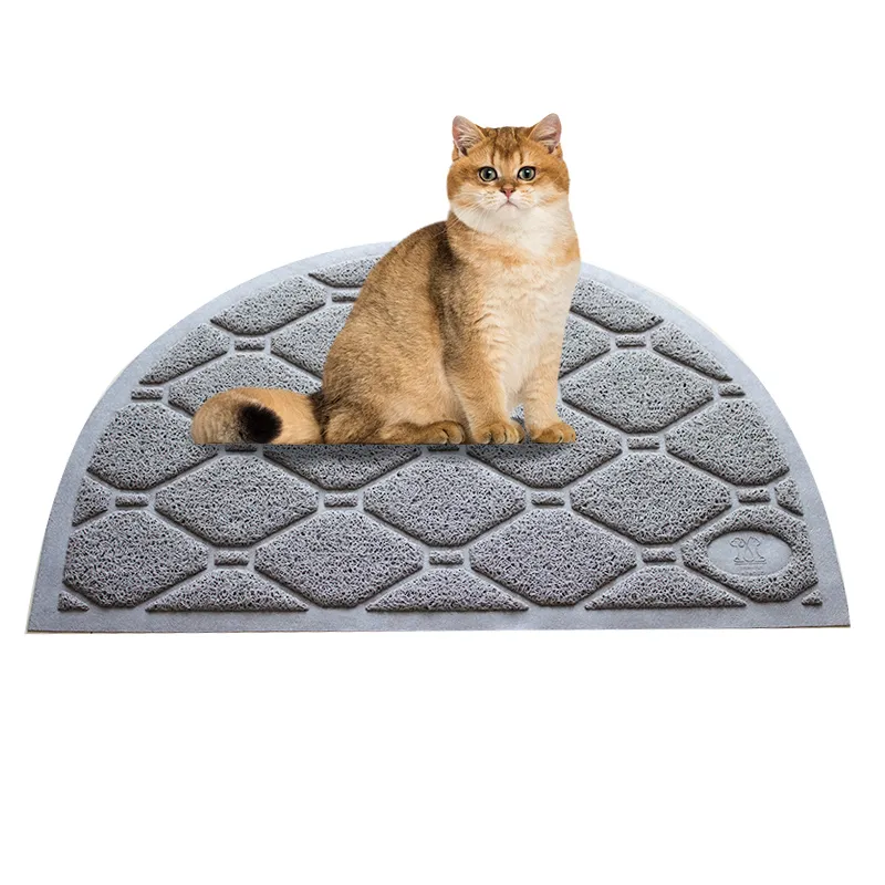 Kitty Litter Trapping Mess Mat Premium Durable Soft PVC Rug Litter Box Pad