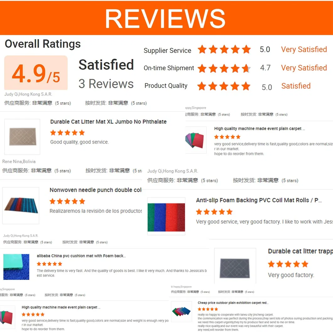 Kitty Litter Trapping Mess Mat Premium Durable Soft PVC Rug Litter Box Pad