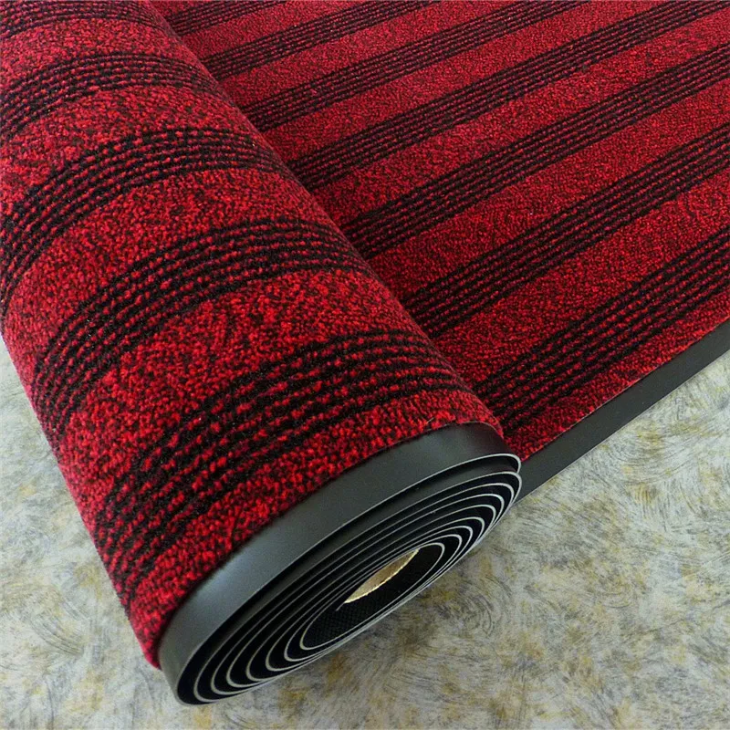 Large Size Outdoor Scraper Front Door Entrance Outside Doormat Dirt Debris Mud Trapper Low Profile Washable Carpet