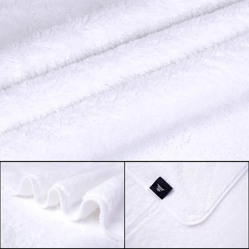 Luxury White Bath Towels Large - 700 GSM Circlet Egyptian Cotton Absorbent Hotel Bathroom Towel 27X54 Inch