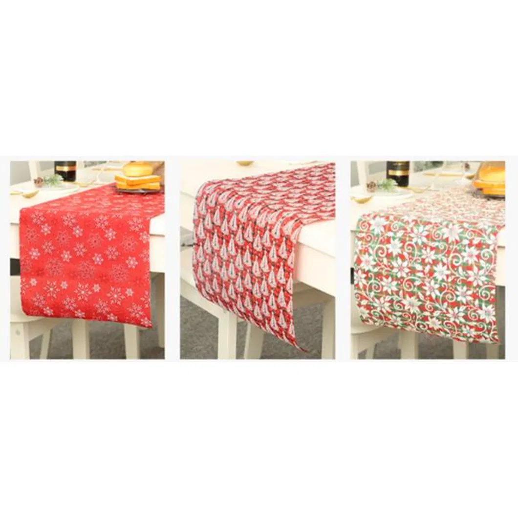 Manufacturer Texpro 2021new Christmas Table Runner, Scandinavian Figurines Santa Gnome Decorative Table Linens Table Flag for Xmas Decoration Family Dinner