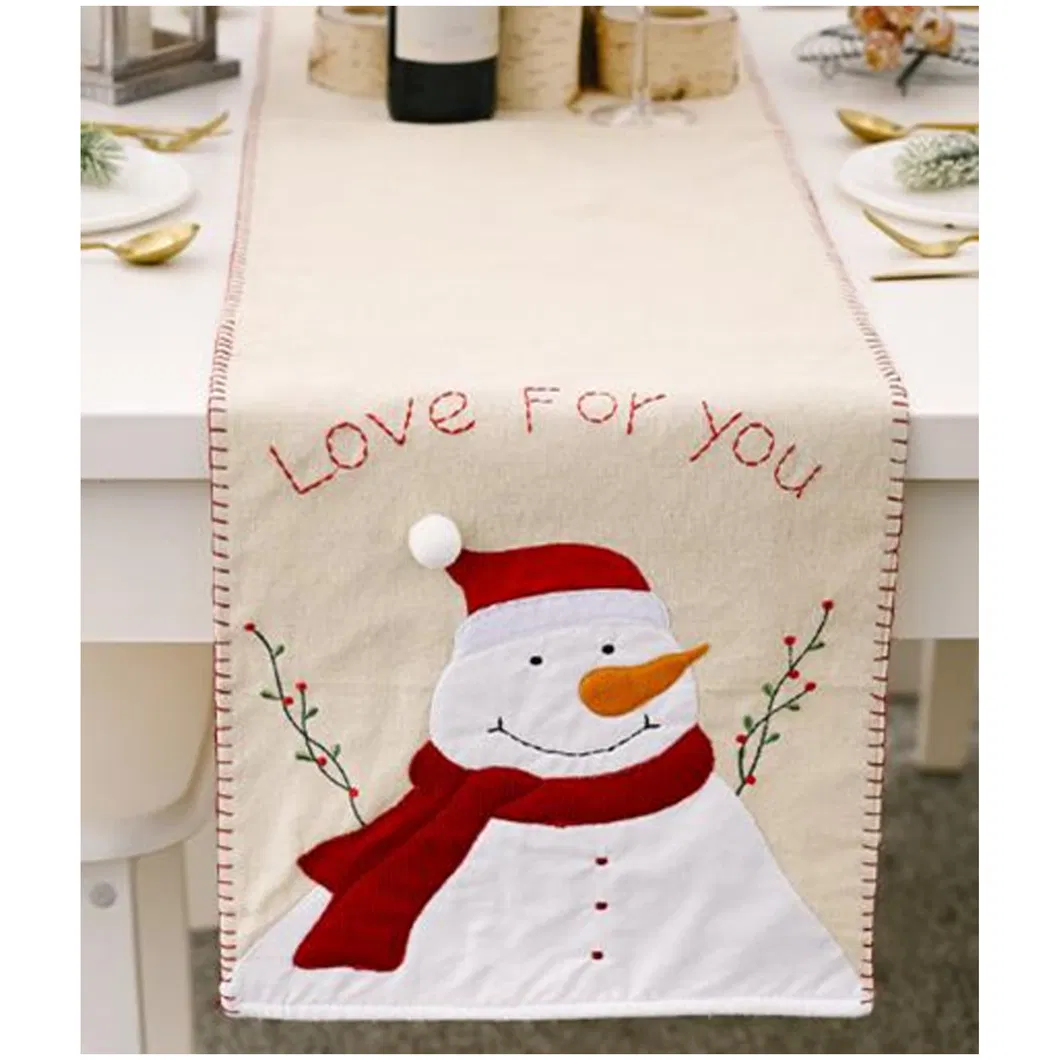 Manufacturer Texpro 2021new Christmas Table Runner, Scandinavian Figurines Santa Gnome Decorative Table Linens Table Flag for Xmas Decoration Family Dinner