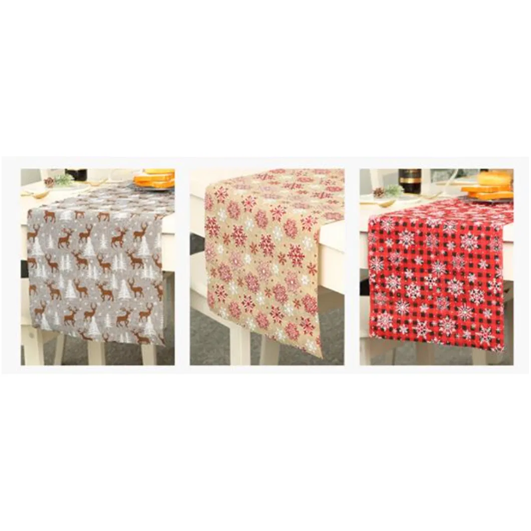 Manufacturer Texpro 2021new Christmas Table Runner, Scandinavian Figurines Santa Gnome Decorative Table Linens Table Flag for Xmas Decoration Family Dinner