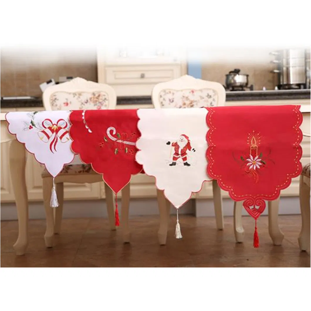 Manufacturer Texpro 2021new Christmas Table Runner, Scandinavian Figurines Santa Gnome Decorative Table Linens Table Flag for Xmas Decoration Family Dinner