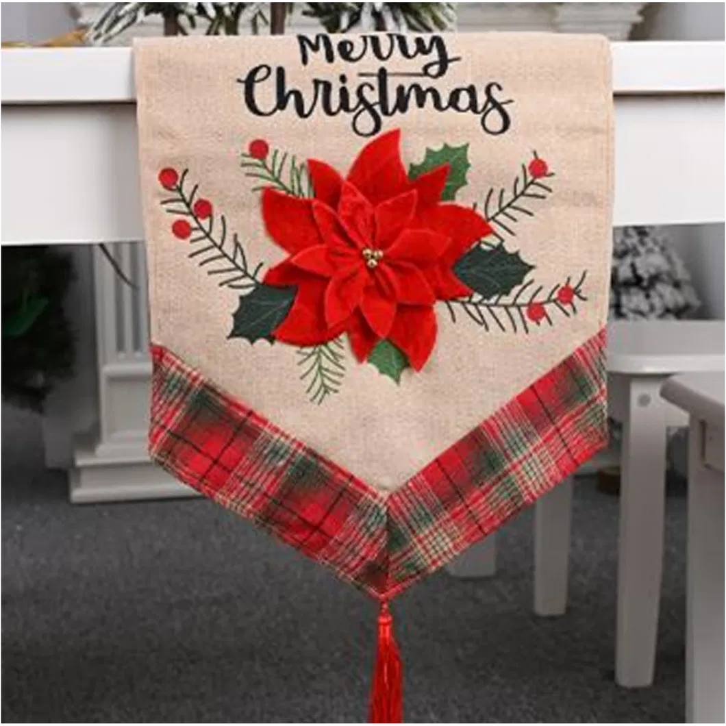Manufacturer Texpro 2021new Christmas Table Runner, Scandinavian Figurines Santa Gnome Decorative Table Linens Table Flag for Xmas Decoration Family Dinner
