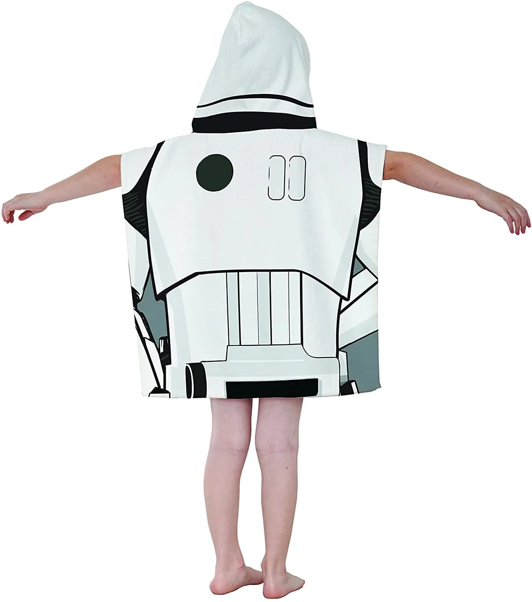 Mickey Mouse Kids Bath/Pool/Beach Hooded Poncho Super Soft & Absorbent Cotton Towel, Measures 22 X 22 Inch